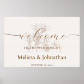 Gold Elegante Moderne Trendy Willkommen bei der Ho Poster (Vorne)