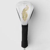 Gold Elegante Peacock Golf Head Cover Headcover (Vorderseite)