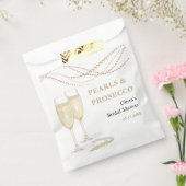 Gold Elegante Perlen und Prosecco Brautparty Geschenktütchen (Versiegelt)