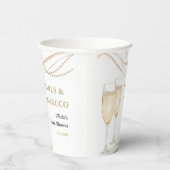 Gold Elegante Perlen und Prosecco Brautparty Pappbecher (Rechts)