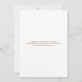 Gold Elegante Script-Einladung Einladung (Rückseite)