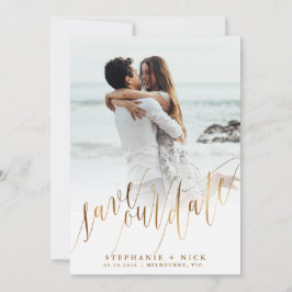 Gold Elegante Script-Einladung Einladung