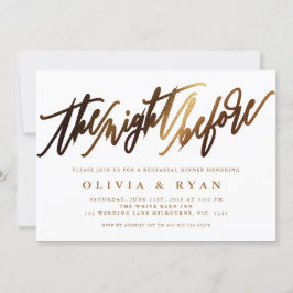 Gold Elegante Script Typografie Einladung