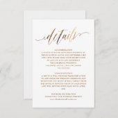 Gold Elegante Script Typografie Einladung (Vorne/Hinten)