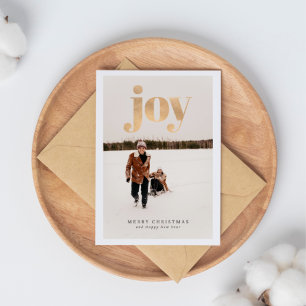 Gold Elegante Simple Family Christmas Card Einladung