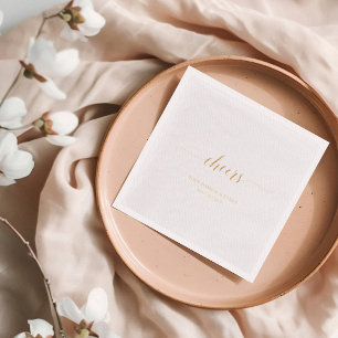 Gold   Elegante stilvolle Briefing Cheers Event Servietten Mit Folie