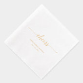 Gold | Elegante stilvolle Briefing Cheers Event Servietten Mit Folie (Rechts)