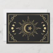 Gold Elegante Tarot Card Wedding RSVP Einladung (Rückseite)