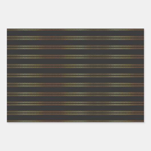 Gold Elegante Verziert Romantik Geschenkpapier Set (Vorderseite 3)