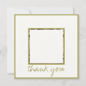 Gold Elegante Vielen Dank für Ihre Hochzeit Foto-K Einladung (Vorderseite)