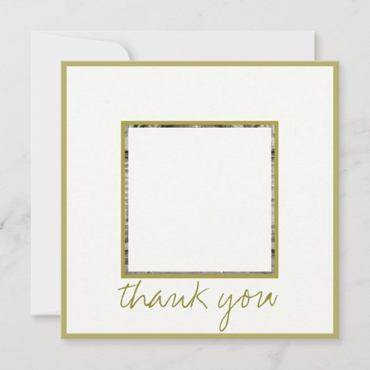 Gold Elegante Vielen Dank für Ihre Hochzeit Foto-K Einladung (Vorderseite)