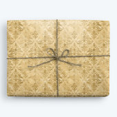 Gold Elegante Viktorianisch Damask Geschenkpapier