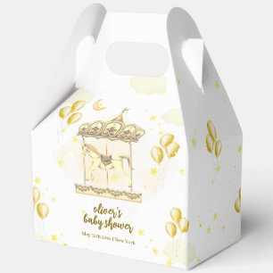 Gold Elegante Vintag Magical Carousel Baby Dusche Geschenkschachtel