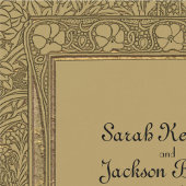 Gold Elegante Vintage Jugendstil-Hochzeit Einladung