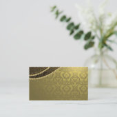 Gold elegante Visitenkarte (Stehend Vorderseite)