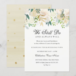 Gold Elegante Wasserfarben Blumen Stadtrundgang: Einladung