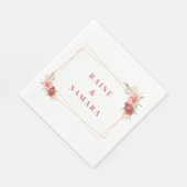 Gold Elegante Wedding Paper Napkins Serviette (Ecke)