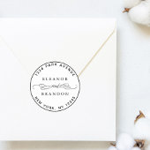 Gold Elegante Wedding Rücksendeadresse Runder Aufkleber