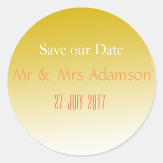 Gold Elegante Wedding Sticker