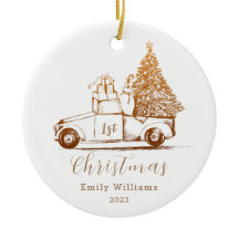 Gold Elegante Weihnachtsbaum Baby's First Christma