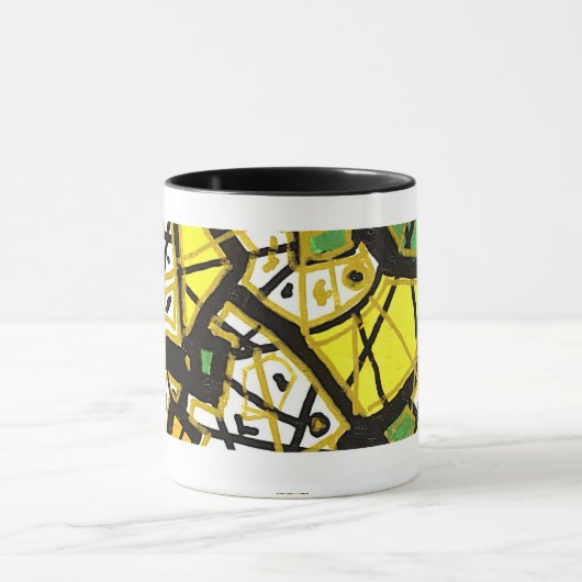 GOLD – Eleganter abstrakter Becher Tasse (Zentrum)
