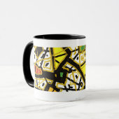 GOLD – Eleganter abstrakter Becher Tasse (Vorderseite Links)