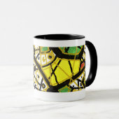 GOLD – Eleganter abstrakter Becher Tasse (VorderseiteRechts)
