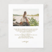 Gold Eleganter Calligrafy Abschluss Einladung (Rückseite)