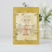 Gold Eleganter funkelnder Rahmen  RSVP Karte (Stehend Vorderseite)