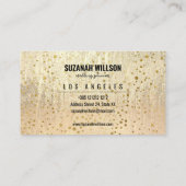 Gold Eleganter Hintergrund mit goldener Paint Spla Visitenkarte (Rückseite)