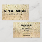 Gold Eleganter Hintergrund mit goldener Paint Spla Visitenkarte (Vorne/Hinten)