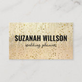 Gold Eleganter Hintergrund mit goldener Paint Spla Visitenkarte (Vorderseite)