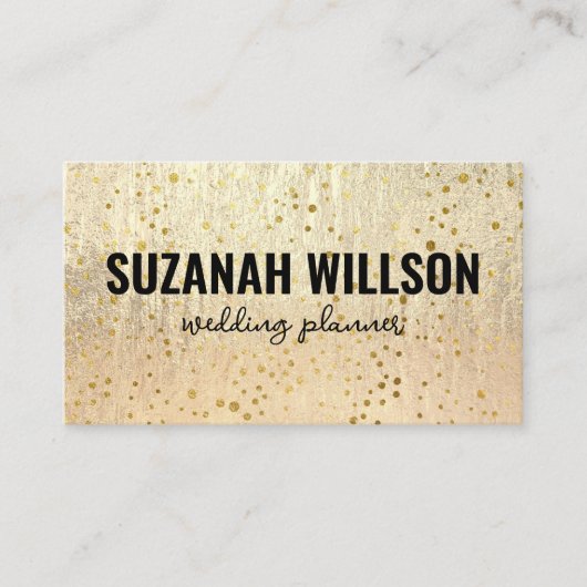 Gold Eleganter Hintergrund mit goldener Paint Spla Visitenkarte (Vorderseite)