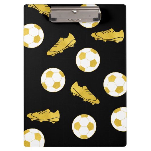 Gold Eleganter klassischer Fußball reinigt Ball Bl Klemmbrett (Vorderseite)