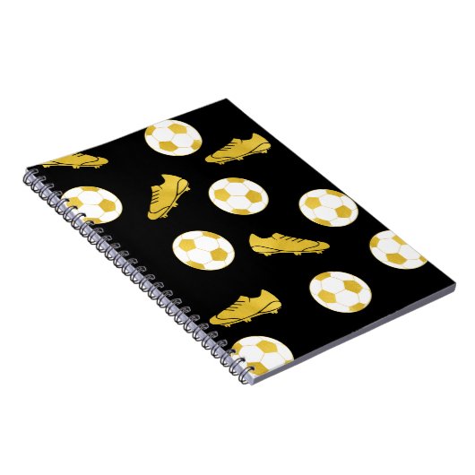 Gold Eleganter klassischer Fußball reinigt Ball Bl Notizblock (Rechte Seite)