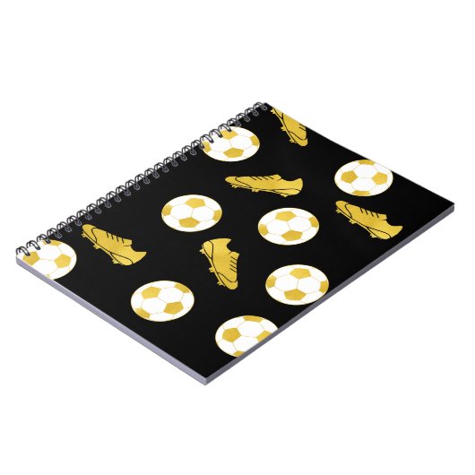 Gold Eleganter klassischer Fußball reinigt Ball Bl Notizblock (Linke Seite)