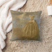 Gold Eleganter Name Abend Gown Kissen (Decke)