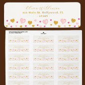 Gold Eleganter Skriptname aus der weißen Rücksende