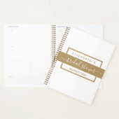 Gold Elegantes Brautparty White Keepake Journal Planer (Anzeige)