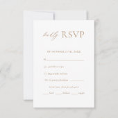 Gold Elegantes einfaches Hochzeitsmenü UAWG RSVP Karte (Vorderseite)