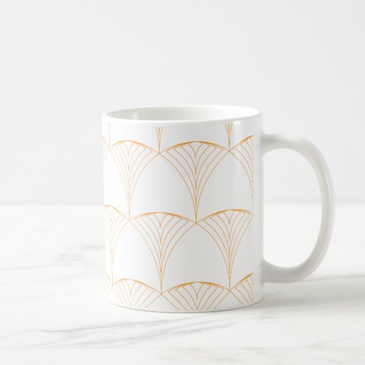Gold, elegantes, einfaches, traditionelles Muster Kaffeetasse (Rechts)