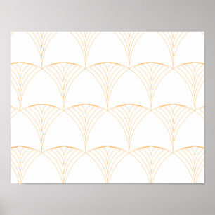 Gold, elegantes, einfaches, traditionelles Muster Poster