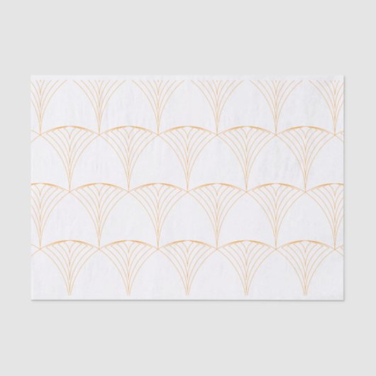 Gold, elegantes, einfaches, traditionelles Muster Seidenpapier (Vorderseite)