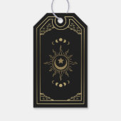 Gold Elegantes Gotisches Tarot Hochzeit Willkommen Geschenkanhänger (Rückseite)