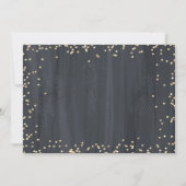 Gold Elegantes Kleid Diamonds Black Sweet 16 Einladung (Rückseite)