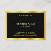 Gold Elegantes Luxus Personalisiertes Template Mod Visitenkarte (Rückseite)