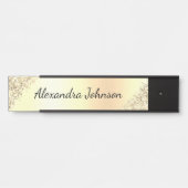 Gold Elegantes modernes Berufliches Büro Türschild (Vorderseite )