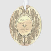 Gold Elegantes Ornament 50. Hochzeitssommerorn (Vorderseite)
