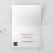 Gold Elegantes Script QR Logo Frohe Weihnachten Karte (Innenseite)