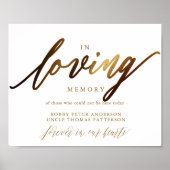 Gold Elegantes Script Typografy Poster (Vorne)